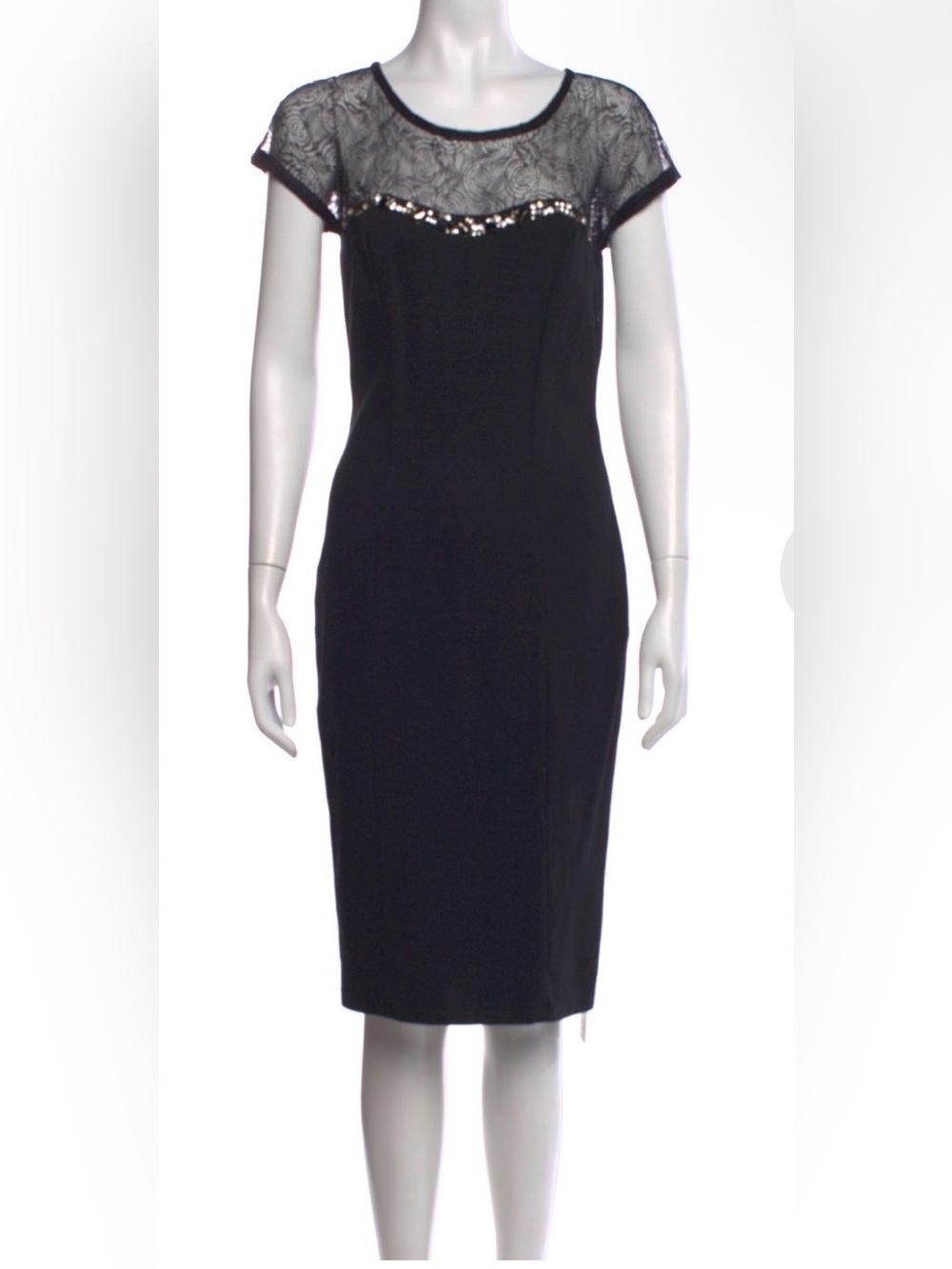 💕Sexy bluegirl By bluemarine jewelry Black Rose Lace Sheath Dress